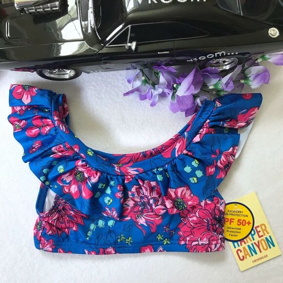 Harper Canyon NWT Swim Top Girls 2 - Picture 2 of 6